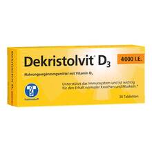 Abbildung: Dekristolvit D3 4000 I.E. Tabletten 30 St, Tabletten PZN 10818575 