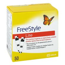 Abbildung: FREESTYLE Lite Teststreifen ohne Codieren 50 St, Teststreifen PZN 10822677 