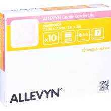 Abbildung: Allevyn Gentle Border Lite 7,5x7,5 cm Schaumverband  10 St, Verband PZN 10828183 