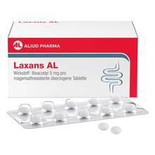Abbildung: Laxans AL magensaftresistente überzogene Tabletten 30 St, Tabletten magensaftresistent PZN 10916125 