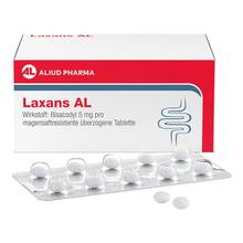 Abbildung: Laxans AL magensaftresistente überzogene Tabletten 100 St, Tabletten magensaftresistent PZN 10916154 