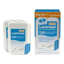 Abbildung: Lactrase 6.000 Fcc Tabletten im Klickspender Doppelpack 2X120 St, Tabletten PZN 10950145 