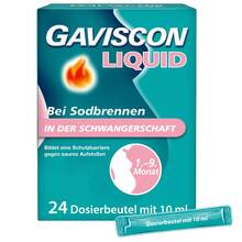 Abbildung: Gaviscon Liquid 500 mg / 267 mg/160 mg Suspension zum Einnehmen  24X10 ml, Suspension zum Einnehmen PZN 10982961 