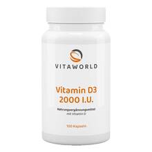 Abbildung: Vitamin D3 2000 I.E. Kapseln 100 St, Kapseln PZN 10986166 