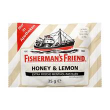 Abbildung: Fishermans Friend Honey & Lemon ohne Zucker Pasti. 25 g, Pastillen PZN 10993143 