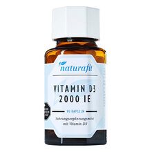 Abbildung: Naturafit Vitamin D3 2000 I.E. Kapseln 90 St, Kapseln PZN 10993999 