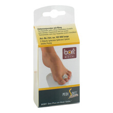Abbildung: Bort Pedisoft Zehenseparator mit Ring large transparent  1 St, Bandage PZN 10995030 
