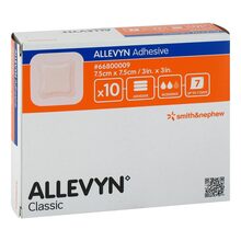 Abbildung: ALLEVYN Adhesive 7,5x7,5 cm haftende Wundauflage 10 St, Verband PZN 11006454 