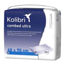 Abbildung: KOLIBRI combed Krankenunt.premium ultra 60x90 cm 25 St, Beutel PZN 11037070 