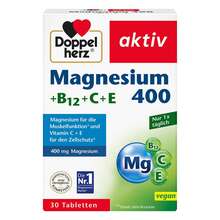 Abbildung: Doppelherz Magnesium 400 + B12+C+E Tabletten 30 St, Tabletten PZN 11100302 