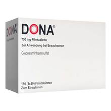 Abbildung: Dona 750 mg Filmtabletten 180 St, Filmtabletten PZN 11123237 