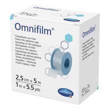 Abbildung: Omnifilm Fixierpflaster Folie 2,5 cmx5 m 1 St, Pflaster PZN 11163254 