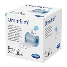 Abbildung: Omnifilm Fixierpflaster Folie 5 cmx5 m 1 St, Pflaster PZN 11163260 