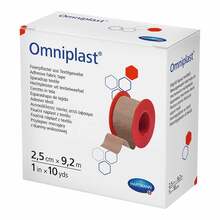 Abbildung: Omniplast Fixierpflaster Textilgew.2,5 cmx9,2 m 1 St, Pflaster PZN 11163395 