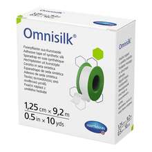 Abbildung: Omnisilk Fixierpflaster Kunstseide 1,25 cmx9,2 m 1 St, Pflaster PZN 11163509 