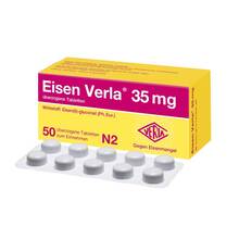 Abbildung: Eisen Verla 35 mg überzogene Tabletten 50 St, Überzogene Tabletten PZN 11163892 
