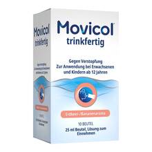 Abbildung: Movicol trinkfertig 25 ml Beutel Lösung zum Einnehmen 10 St, Lösung zum Einnehmen PZN 11163952 