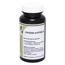 Abbildung: PIPERIN schwarz Pfeffer Extrakt Kapseln 90 St, Kapseln PZN 11169268 
