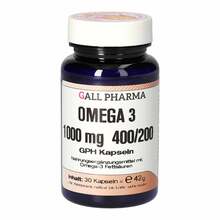 Abbildung: Omega-3 1000 mg 400 / 200 Gph Kapseln 30 St, Kapseln PZN 11190179 