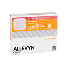 Abbildung: ALLEVYN Ag Gentle Border 7,5x7,5 cm Wundverband 10 St, Verband PZN 11229800 