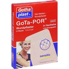 Abbildung: GOTA-POR Wundpflaster 5x7,2 cm steril hautfarben 5 St, Pflaster PZN 11240339 