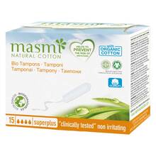 Abbildung: Bio Tampons Super Plus 100% Bio-Baumwolle Masmi 15 St, Tampon PZN 11286873 