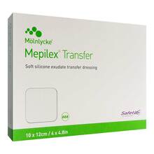 Abbildung: MEPILEX Transfer Schaumverband 10x12 cm steril 5 St, Verband PZN 11293525 