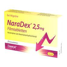 Abbildung: Naradex 2,5 mg Filmtabletten 2 St, Filmtabletten PZN 11311482 