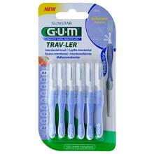 Abbildung: Gum Trav-Ler 0,6mm Kerze hellblau Interdentalbür. 6 St, Zahnbürste PZN 11348114 