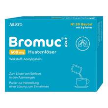 Abbildung: Bromuc akut 600 mg Hustenlöser Pulver zur H.e.L.zum Einnehmen  20 St, Pulver zur Herstellung einer Lösung zum Einnehmen PZN 11353150 