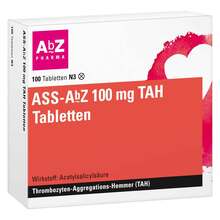 Abbildung: Ass Abz 100 mg Tah Tabletten 100 St, Tabletten PZN 11481830 
