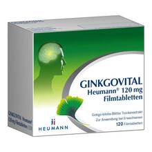 Abbildung: Ginkgovital Heumann 120 mg Filmtabletten 120 St, Filmtabletten PZN 11526248 