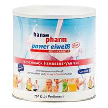 Abbildung: Hansepharm Power Eiweiß plus Himbeere-Vanille Pulver  750 g, Pulver PZN 11537884 
