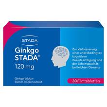 Abbildung: Ginkgo Stada 120 mg Filmtabletten 30 St, Filmtabletten PZN 11538889 