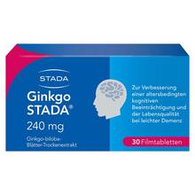 Abbildung: Ginkgo Stada 240 mg Filmtabletten 30 St, Filmtabletten PZN 11538926 