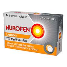 Abbildung: Nurofen 200 mg Schmelztabletten Lemon 24 St, Schmelztabletten PZN 11550548 