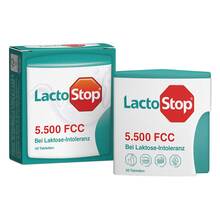 Abbildung: Lactostop 5.500 Fcc Tabletten Klickspender 50 St, Tabletten PZN 11578972 