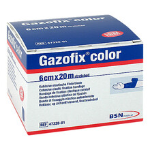 Abbildung: Gazofix color Fixierbinde kohäsiv 6 cmx20 m blau 1 St, Binden PZN 11587600 