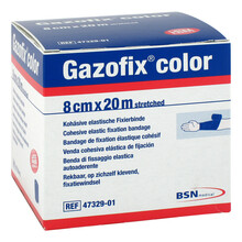 Abbildung: Gazofix color Fixierbinde kohäsiv 8 cmx20 m blau 1 St, Binden PZN 11587617 
