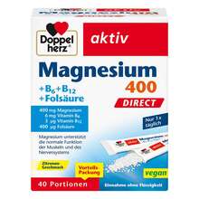 Abbildung: Doppelherz Magnesium + B Vitamine Direct Pellets 40 St, Pellets PZN 11616135 