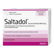 Abbildung: Saltadol Elektrolyt Pulver zur Her.e.Lösung zum Einnehmen 6 St, Pulver zur Herstellung einer Lösung zum Einnehmen PZN 11661762 