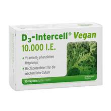 Abbildung: D3-INTERCELL vegan 10.000 I.E. Kapseln 30 St, Kapseln PZN 11664795 