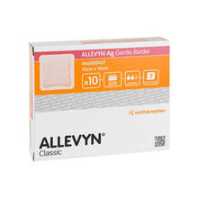 Abbildung: ALLEVYN Ag Gentle Border 10x10 cm Wundverband 10 St, Verband PZN 11667724 