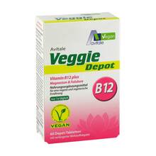 Abbildung: Veggie Depot Vitamin B12 + Magnesium+Folsäure Tabletten  60 St, Tabletten PZN 11674339 