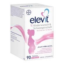 Abbildung: Elevit 1 Kinderwunsch & Schwangerschaft Tabletten 90 St, Tabletten PZN 11677817 