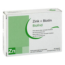 Abbildung: Zink + Biotin Kapseln 40 St, Kapseln PZN 11697441 