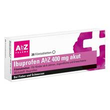 Abbildung: Ibuprofen Abz 400 mg akut Filmtabletten 20 St, Filmtabletten PZN 11722825 