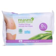 Abbildung: Bio Intimpflegetücher 100% Bio-Baumwolle Masmi 20 St, Tücher PZN 11852717 