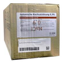 Abbildung: Isotonische Kochsalzlösung 0,9% Plastik Infusionslösung  10X500 ml, Infusionslösung PZN 11854260 