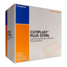 Abbildung: CUTIPLAST Plus steril 7,8x10 cm Verband 55 St, Verband PZN 12147872 